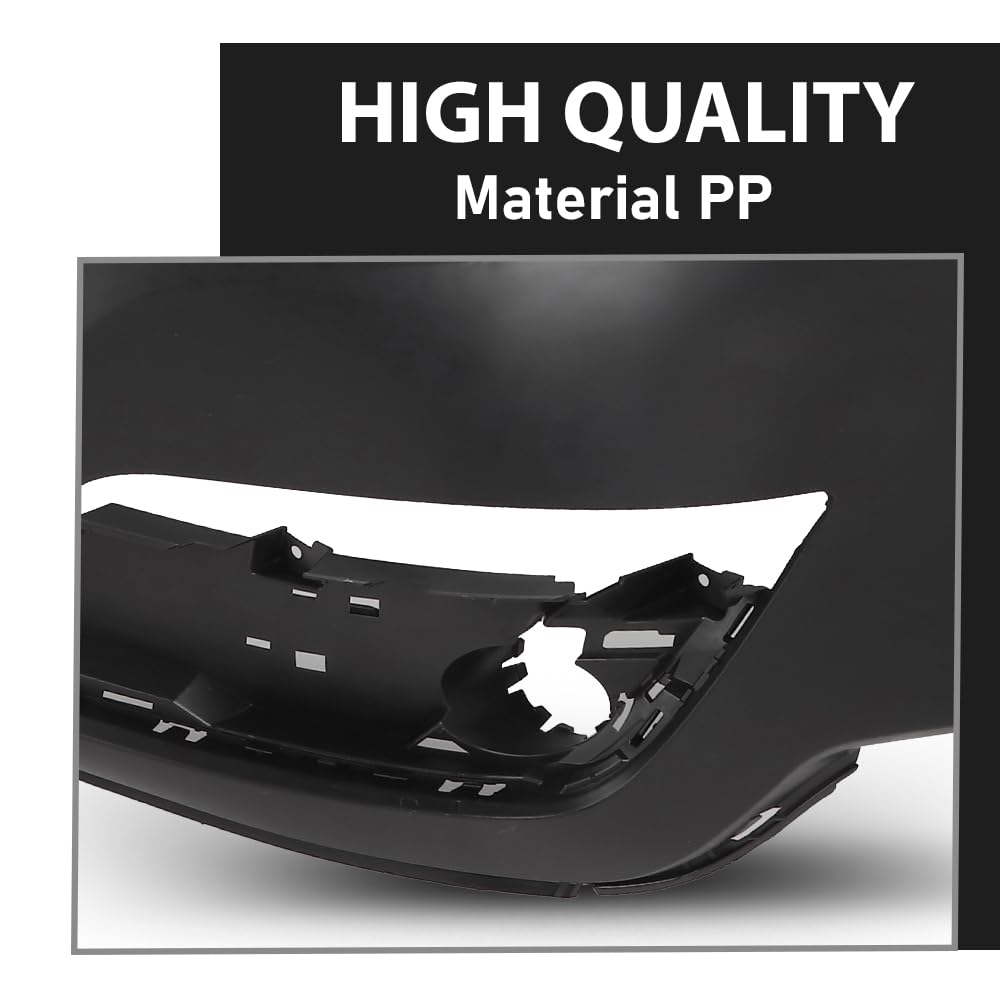 G-PLUS Front Upper Bumper Cover Fascia, Compatible with Chevy Traverse 2013-2017, W/o Parking Aid Sensor Holes, 23328140, GM1014107