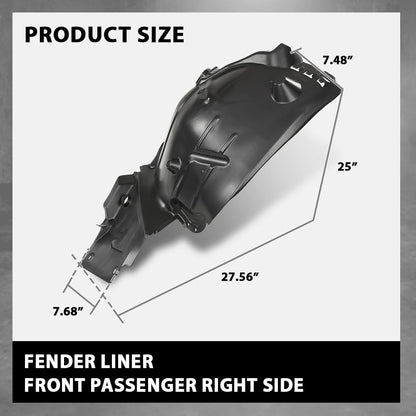 G-PLUS Rear Right Fender Liner Inner Assembly, Compatible with 2015-2017 Benz C300/ 2017 C43 AMG/ 2016-2017 Benz C63, Passenger Side, 205691280064, MB1249192