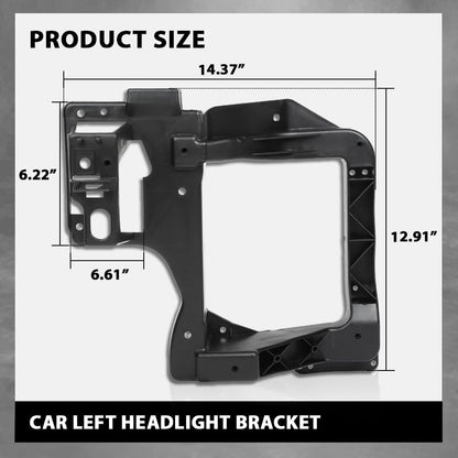 G-PLUS Headlight Bracket Left Side Compatible with Jeep Cherokee 2014-2018 Black 68227483AA
