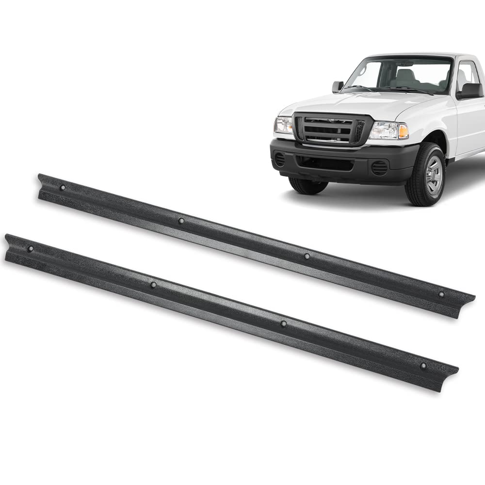 G-PLUS Door Sill Scuff Plate Protector Pair Set LH & RH Sides Compatible with 1992-2011 Ford Ranger F57Z1013208A Black