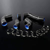 G-PLUS Silicone Intercooler Turbo Hose Kit Clamps Compatible With Toyota Supra JZA80 2JZ 1993-2002 Black