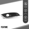 G-PLUS Fog Lamp Bezel Insert Front Right Passenger Side Compatible with Buick Regal 2014 2015 2016 2017 23142358, GM1039275 Chrome Black