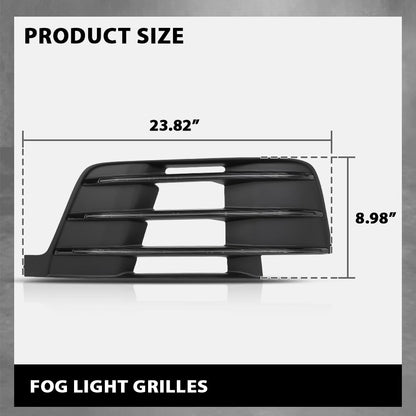 G-PLUS Pair Front Bumper Lower Grille Fog Light Grill Covers, Compatible with Audi Q7 S-Line 2016-2019, LH Driver & RH Passenger Side 2PCS, 4M0807681D, 4M0807682D