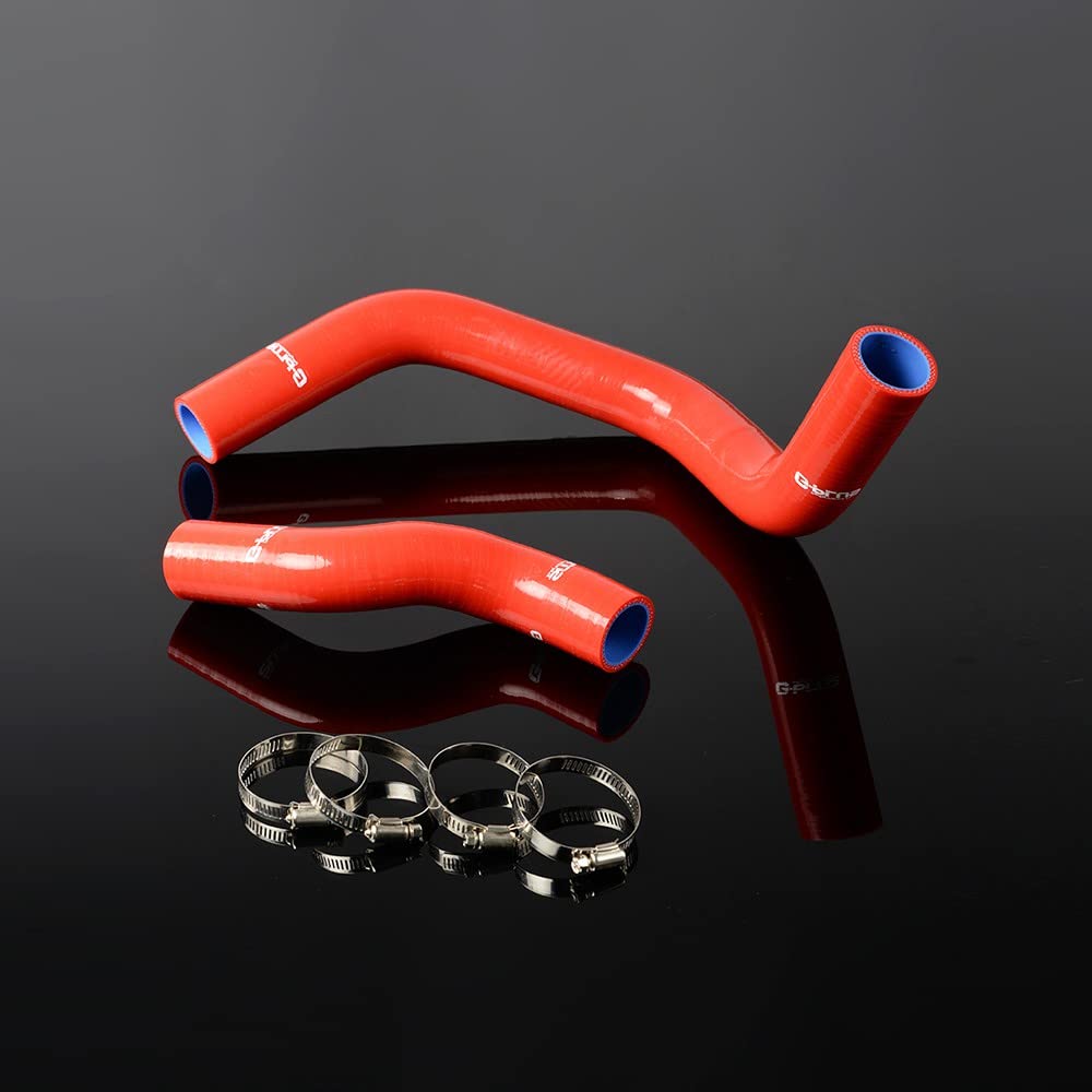 G-PLUS Silicone Radiator Hose Kit Compatible With Nissan Silvia SR20DET 200SX 240SX S13 S14 S15,Red