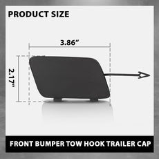 G-PLUS Front Bumper Tow Hook Cover for Audi A6 2009-2010 Black Close-up View