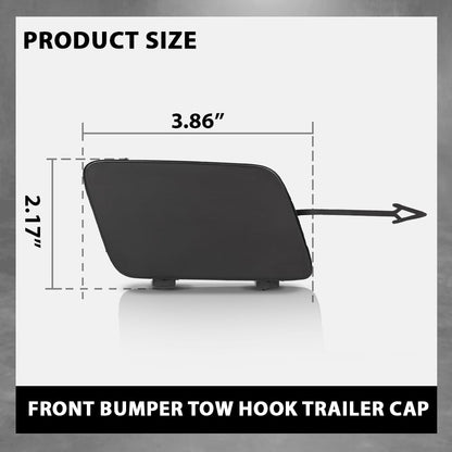 G-PLUS Front Bumper Tow Hook Cover, Compatible with Audi A6 3.0L 4.2L 2009 2010, 4F0807441F, Black