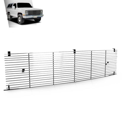 G-PLUS Front Billet Grille Insert Compatible with Chevy Blazer Suburban GMC Jimmy Suburban 1981-1988, Fit Chevy GMC C/K Pickup 1981-1987, Fit for Phantom Style With Stacked Lights