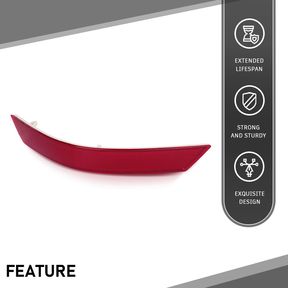 G-PLUS Rear Left Bumper Reflector Light, Compatible with Benz ML-Class ML320 ML350 ML550 ML63 2008-2011, 1648201574, 1648200374
