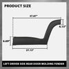 G-PLUS Rear Left Driver Side Door Molding Fender Flare Trim Compatible with Jeep Renegade 2015-2021 Wheel Opening Molding Arch Trim 5VX87LXHAA, CH1504109 Black