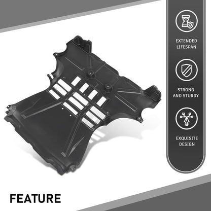 G-PLUS Front Engine Splash Shield Compatible with Smart Fortwo 2010-2013 SM1228100, 4516840018, 45168-40018 Black