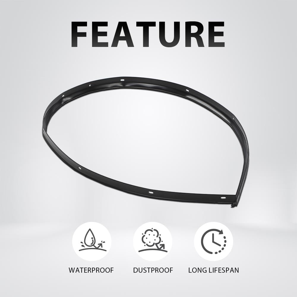 G-PLUS Rubber Bumper Hood Seal & Rivets Compatible with Dodge Challenger 2008-2022 Black PVC 68051392AB, 68051392AA