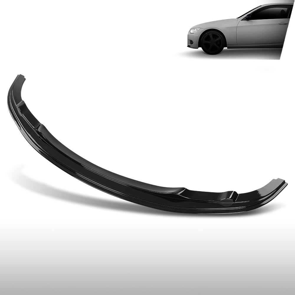 G-PLUS Front Bumper Lip Splitter Spoiler Compatible with BMW 3 Series E92 Coupe, E93 Convertible M Performance Sport Bumper Models 2010-2014 Front Bumper Lip Splitter Gloss Black