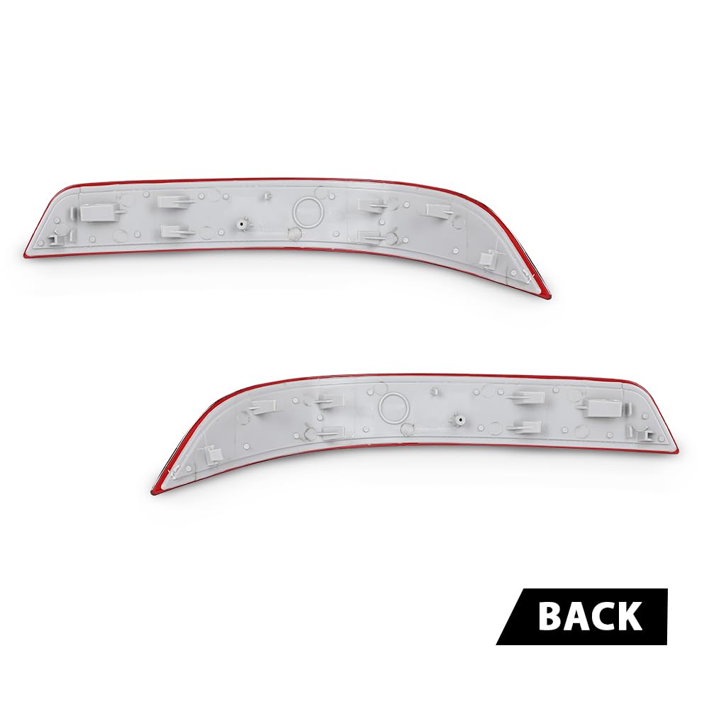 G-PLUS Pair Rear Bumper Reflector Light, Compatible with Benz GL-Class X164 GL350 GL450 GL550 2010-2012, Left & Right Side 2PCS, 1648200974, 1648201074