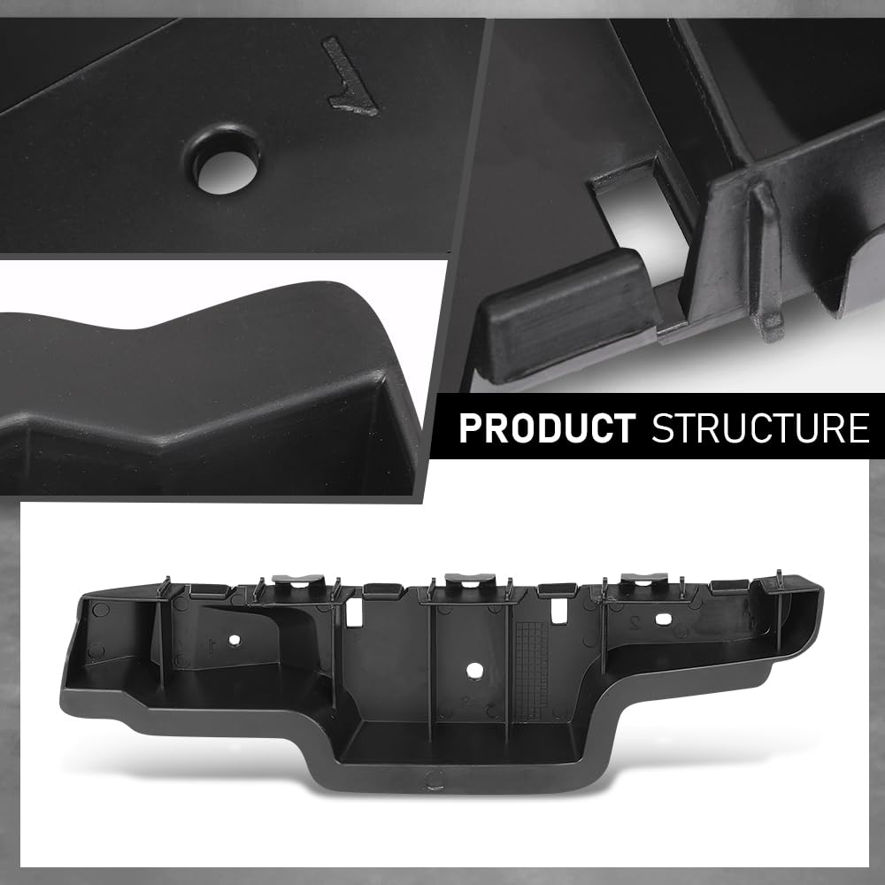 G-PLUS Bumper Bracket Front Driver Side Compatible with Cadillac SRX (submodel: Base, Luxury, Performance, Premium) 2010-2016 22806471, GM1042113 Black