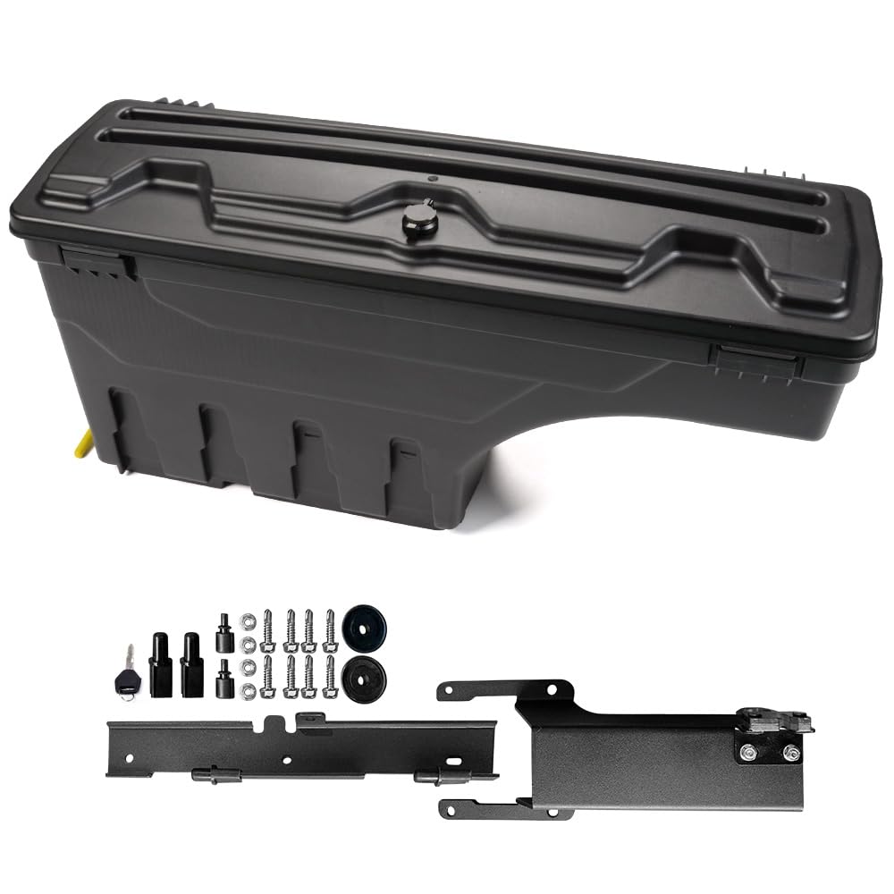G-PLUS Rear Left Lockable Storage Box Toolbox Compatible with Ford F150 2015 2016 2017 2018 2019 2020 Left Driver Side Truck Bed Box
