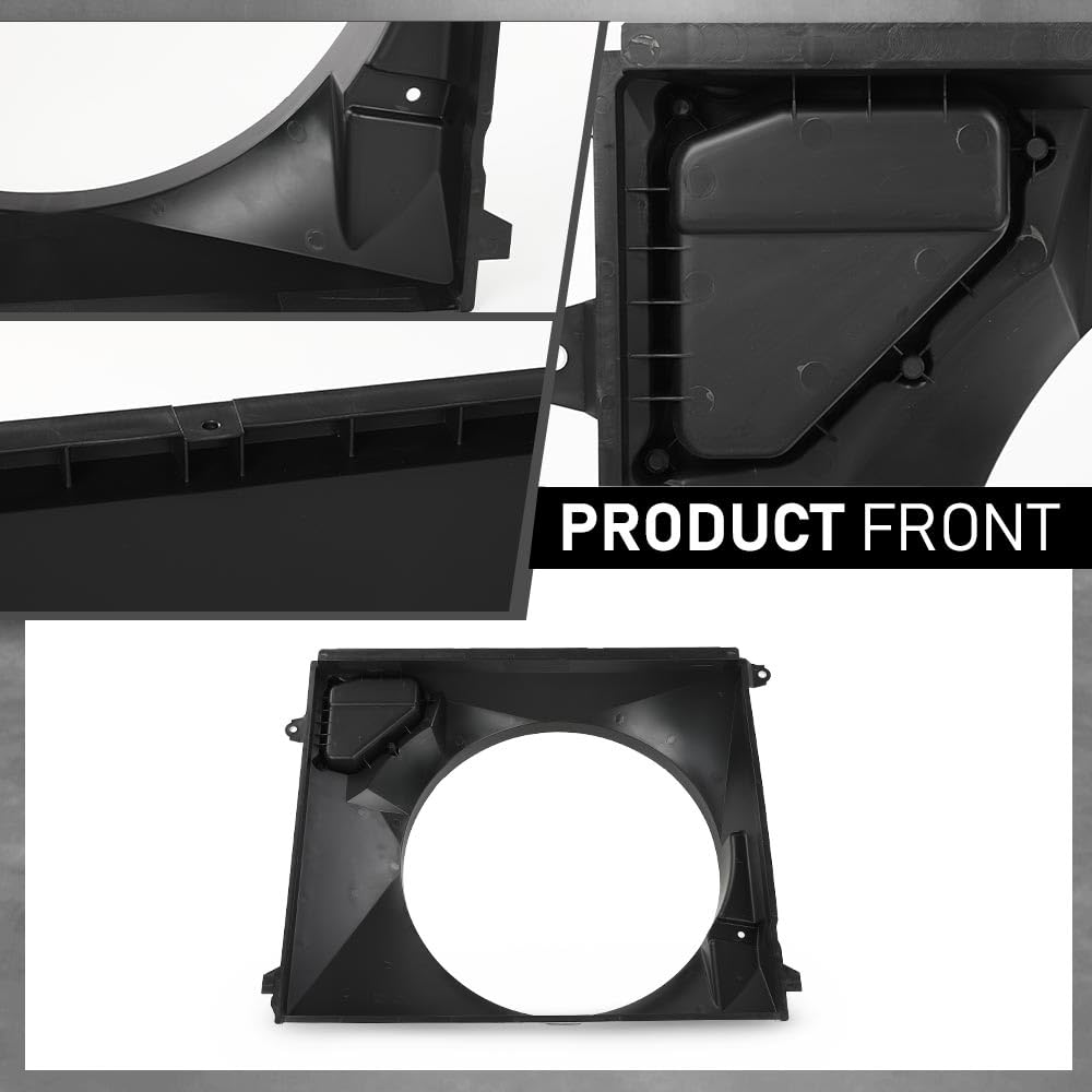 G-PLUS Radiator Cooling Fan Shroud Compatible with Toyota Tacoma L4 2.7L 2016-2023 Black