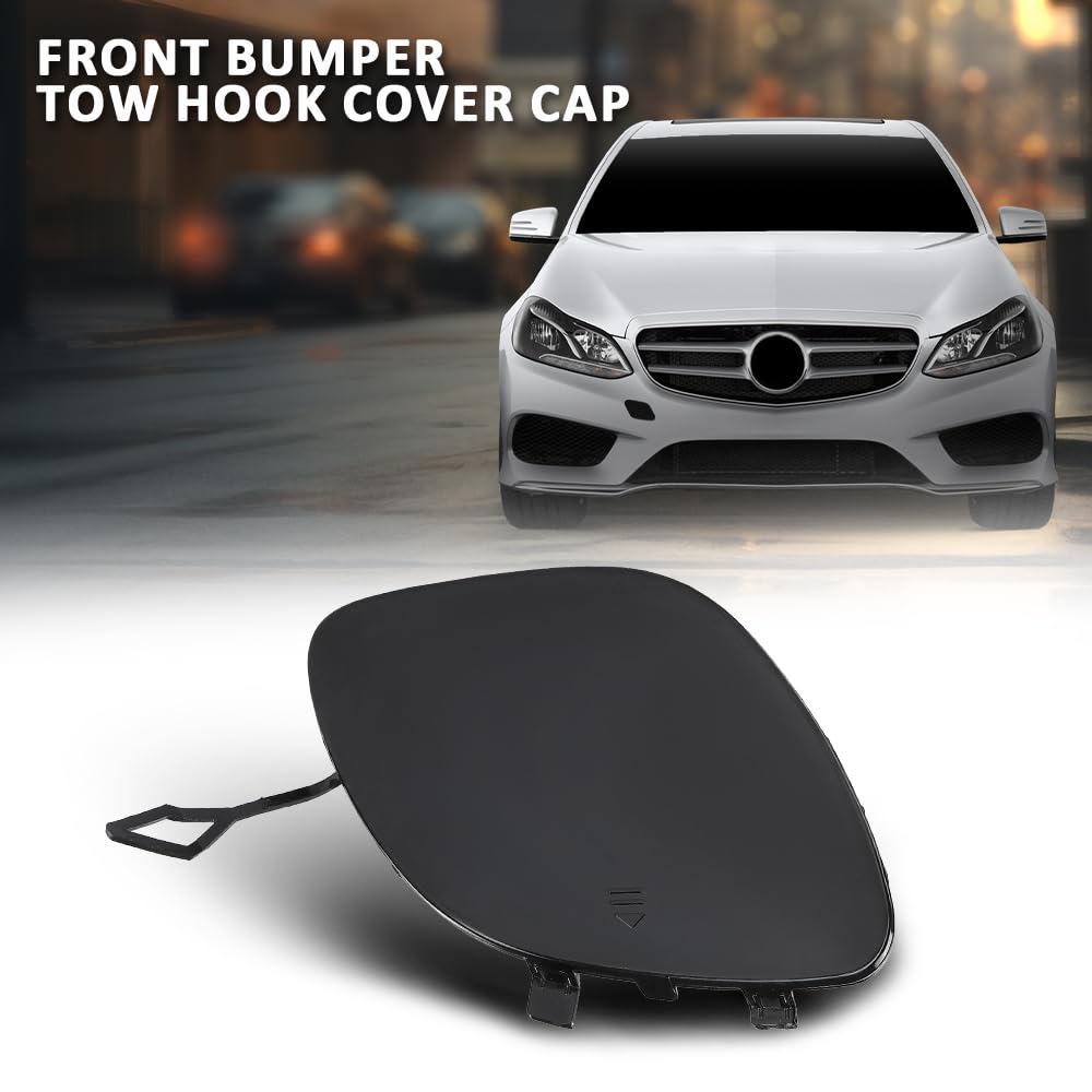 G-PLUS Front Bumper Tow Hook Cover Cap Compatible with Benz W212 E-Class E200 E250 E300 E350 E400 E500 E550 Sedan & Wagon 2014-2016,Not Fit For Cars With AMG Front Bumper 2128850526