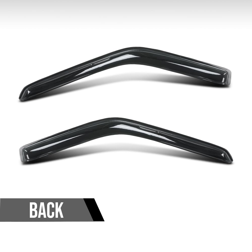 G-PLUS in-Channel Rain Guards 2pcs Compatible with Nissan Pathfinder 1987-1990 Compatible with Nissan Pickup 2-Door Regular Cab 1987-1997 Smoke