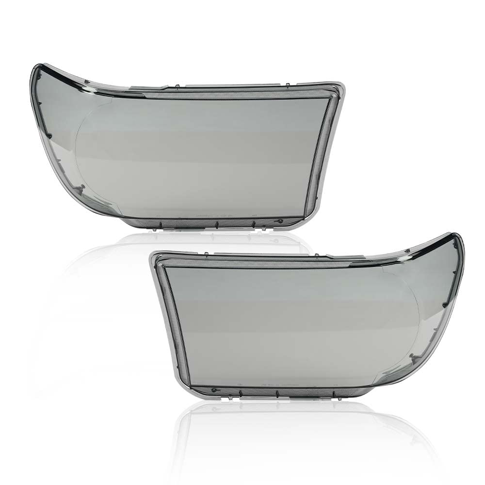 G-PLUS Headlights Cover Aftermarket Left+Right Smoke Compatible with 2007-2013 Toyota Tundra/2008-2017 Toyota Sequoia 811100C051, 811500C051_2007 2008 2009 2010 2011