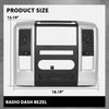 G-PLUS Radio Climate Control Bezel Trim Center Vent Compatible with Dodge Ram 2009 2010 2011 2012 Silver