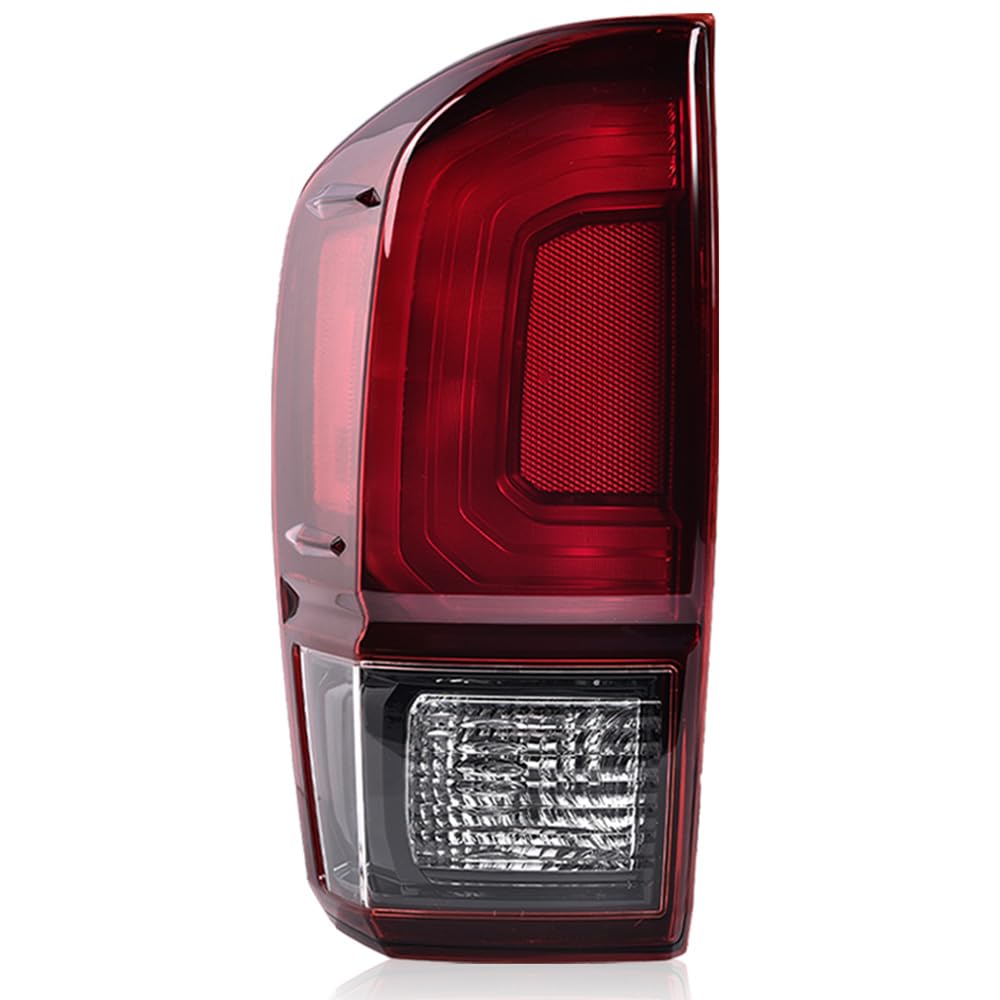G-PLUS Rear Left Tail Light Assembly Compatible with Toyota Tacoma 2016-2023 Left Driver Side Rear Brake Lamp, Red Lens Clear Housing, 8156004170 8155004170