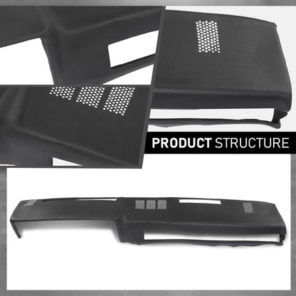 G-PLUS TPE Dashboard Dash Cover w/Adhesive, Compatible with Chevy GMC Full Size Pickup 1981-1987, Fit Chevy GMC SUV 1981-1991, Dash Board Overlay, 18601NTL
