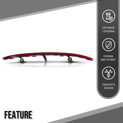 G-PLUS Rear Bumper Reflector Lamp Right Side Compatible with Tesla Model 3 2017-2023 1077407-00-F, 107740700F Red