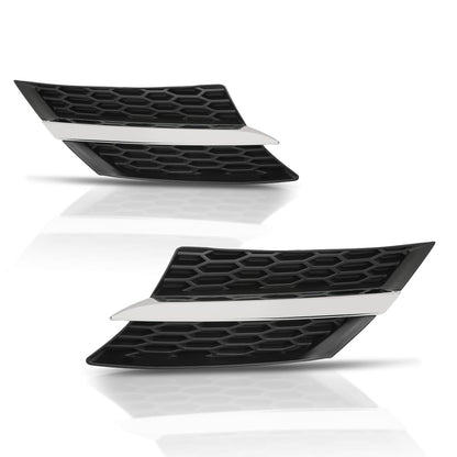 G-PLUS Front Bumper Upper & Lower Grille Set 3PCS, Compatible with Toyota RAV4 Base/Sport 2009-2012, Glossy Black, TO1036114, TO1036115, TO1200315, 531010R010, 531120R010, 531130R010