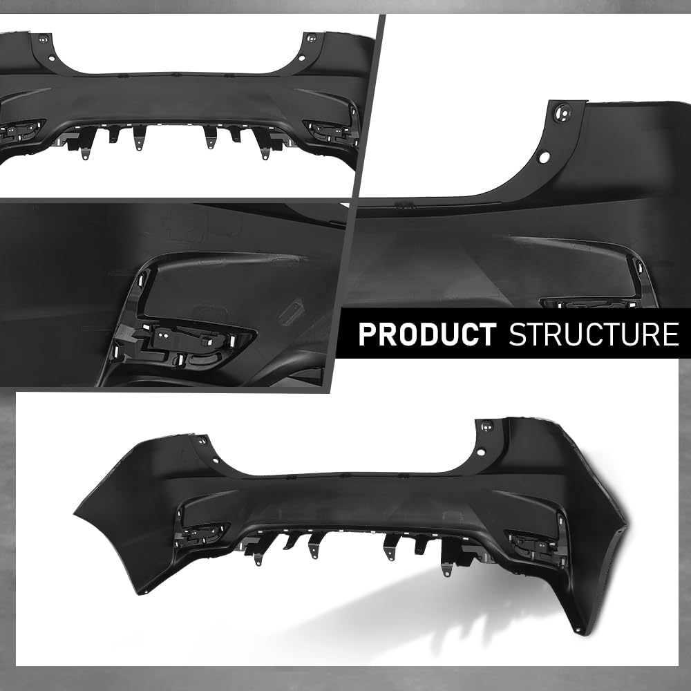 G-PLUS Rear Bumper Cover Fascia Compatible with LX CT200h Base F Sport 2014-2017 w/o Parking Aid Sensor, 5215976904, LX1100173, Primed Black
