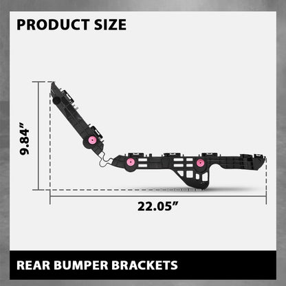 G-PLUS Pair Rear Bumper Brackets Support, Compatible with Toyota Camry 2018-2024, Left Driver & Right Passenger Side 2PCS, 5257606160, 5257506160