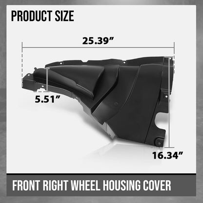 G-PLUS Front Right Side Lower Fender Splash Shield Compatible with BMW X5 2019-2025 Fit Models With M Sport Package 51718069308, BM1251138 Black