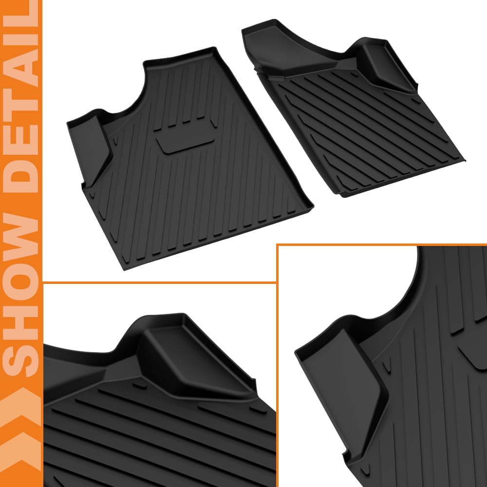 G-PLUS TPE Floor Mats Fit Can-Am Defender HD5/HD8/HD10 2016-2025 1st & 3rd Row Truck Accessories Cargo Liners All Weather Protection 3PCS Black Alfombras para Carro