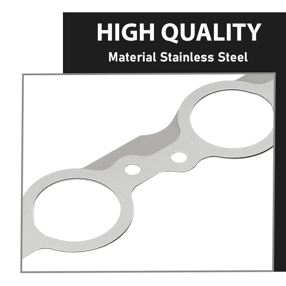 G-PLUS Exhaust Manifold Header Gasket Pair W/Bolts Fit All LS Series Engines (Except LS7),Fits All 1997-2013 Gen 3/4 LS Based V8 551696, 12617944