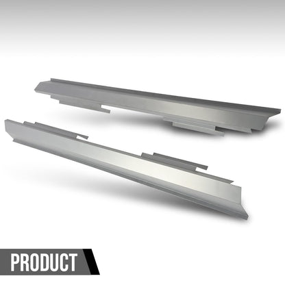 G-PLUS Outer Rocker Panels Compatible with 2009-2014 Ford F150 4 Door Crew Cab silvery
