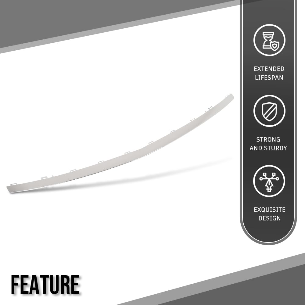 G-PLUS Front Bumper Face Bar Trim Lower Molding Fit Benz E400 4Matic Coupe/Base 2017-2018, Fit Benz E450 Base 2019-2020 2138857000, MB1044130 Silver