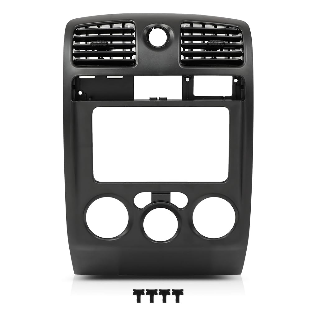 G-PLUS Radio Dash Bezel Trim Panel Compatible with Chevy Colorado GMC Canyon 2004-2012 Dash Cover Black