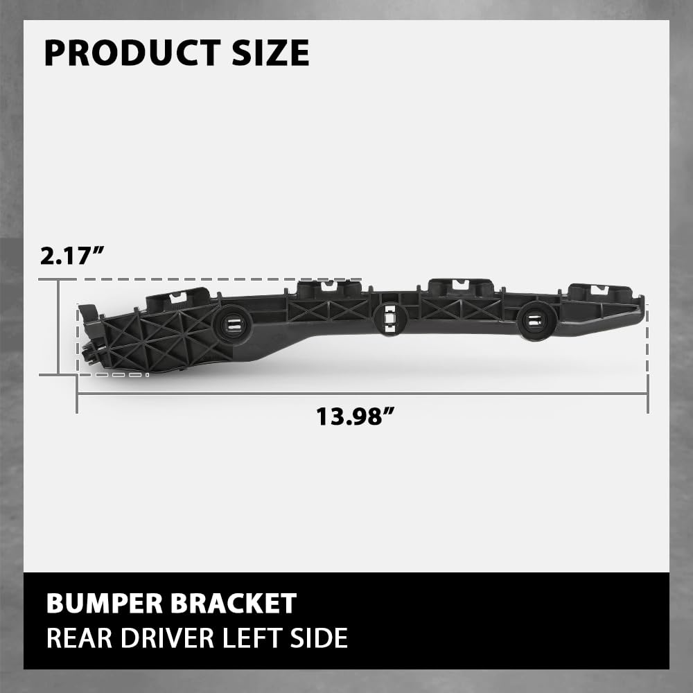G-PLUS Bumper Bracket Rear Driver Side Compatible with Toyota RAV4 (submodel: Base, Limited, Sport) 2006-2012 521560R010, TO1142107