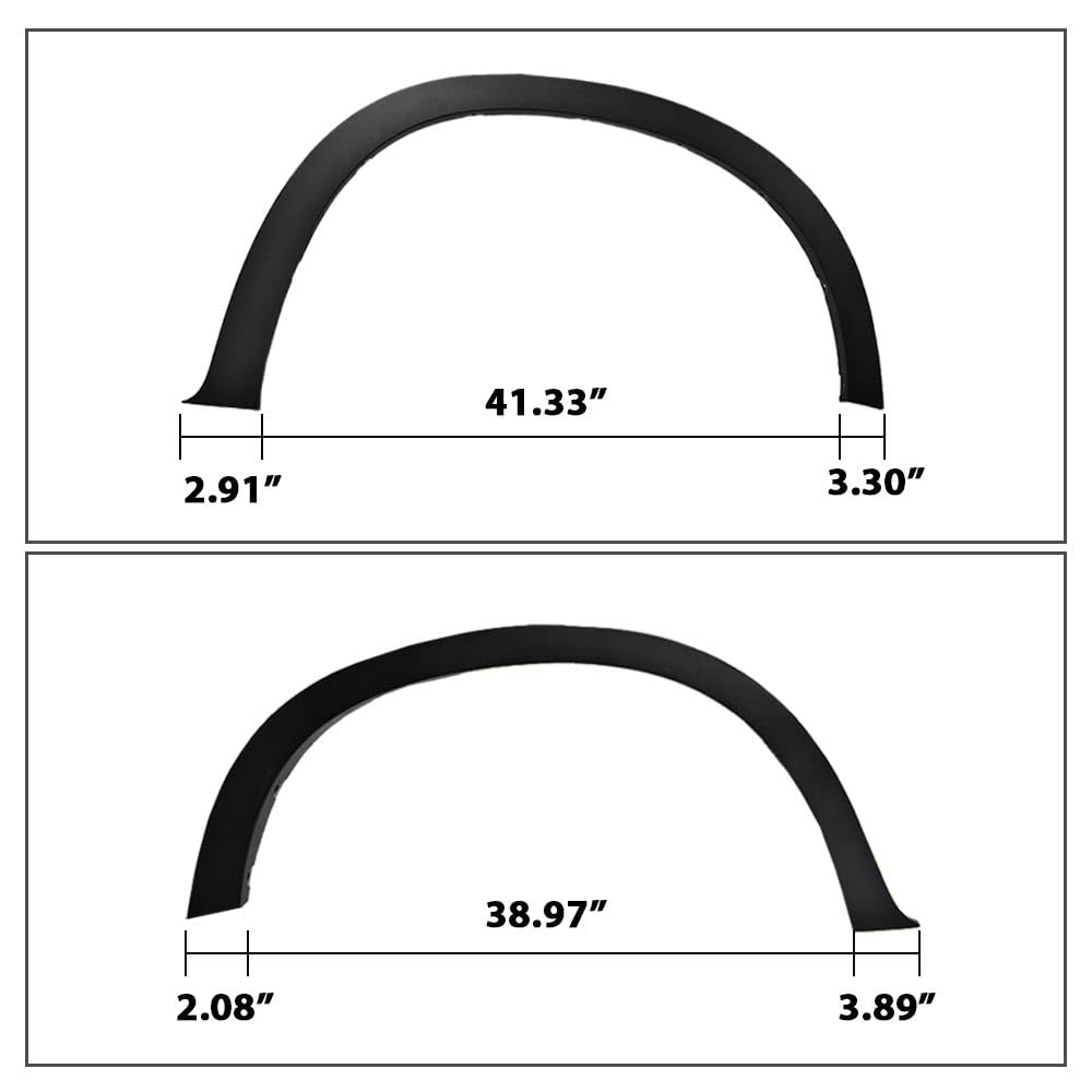 G-PLUS Fender Flares, Compatible with BMW X5 E70 With 20" / 21" Wheel Models Only 2007-2013, [Do Not Fit M Models], Arch Extension Wheel Extended Protector Smooth Black 4pcs