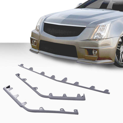 G-PLUS Front Bumper Molding Trim Kit Compatible with Cadillac CTS V Model 2009-2015 Front Bumper Trim Gray-3 Pieces 25882978 GM1044116 Grey