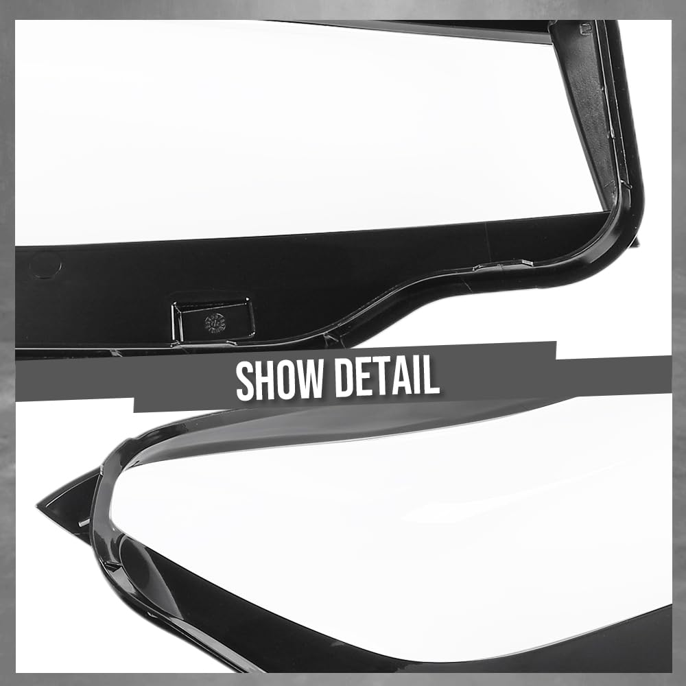 G-PLUS Headlight Lens Cover Compatible with BMW 3 Series G20 G21 2023-2024 Left Side Front Headlamp Lens Cover Clear