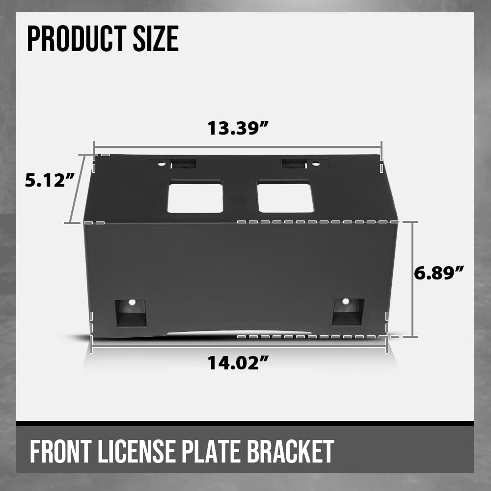 G-PLUS Front License Plate Bracket Compatible with Nissan Frontier 2022-2024 96210-9BU0A, 96210-9BU0A Black