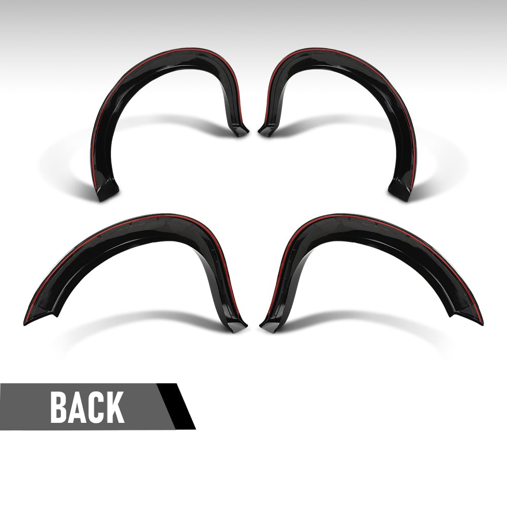G-PLUS 4PCS Fender Flares Compatible with Ford F250 F350 Super Duty 2011-2016, Left & Right Wheel Trim Opening Molding, Factory Style