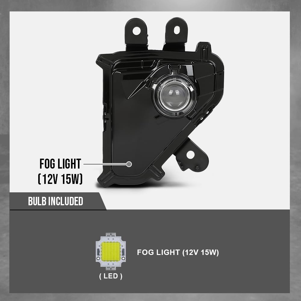 G-PLUS LED Fog Light Pair Right Passenger & Left Driver Compatible with LX GX460 2014-2023 8122060110, 8121060190 Black