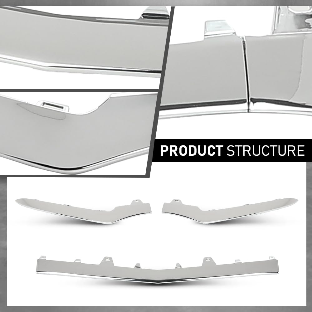 G-PLUS Front Bumper Trim Molding Fit Benz E-CLASS W212 2014-2016, Fit Benz E200 E250 E300 E300 E350 E350 E400 E400 E500 E550 500 4Matic, AMG STYLE 2014-2016