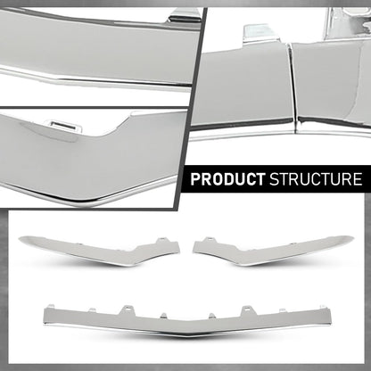 G-PLUS Front Bumper Trim Molding Fit Benz E-CLASS W212 2014-2016, Fit Benz E200 E250 E300 E300 E350 E350 E400 E400 E500 E550 500 4Matic, AMG STYLE 2014-2016
