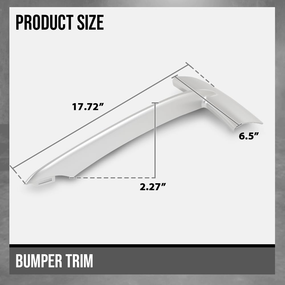 G-PLUS Bumper Trim Silver Compatible with BMW X5 2014–2018 Fits xDrive40e 2016–2018 (Excluding M Sport Package) Standard Edition Front Bumper Trim Strips 51117303114 51117303113