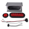 G-PLUS LED Red Lens Trailer Steel Housing Box Compatible with Trailer/Truck W/ 6" Oval Tail Light & 2" Marker Lamp Tail Lamp Luces TraserasAssembly