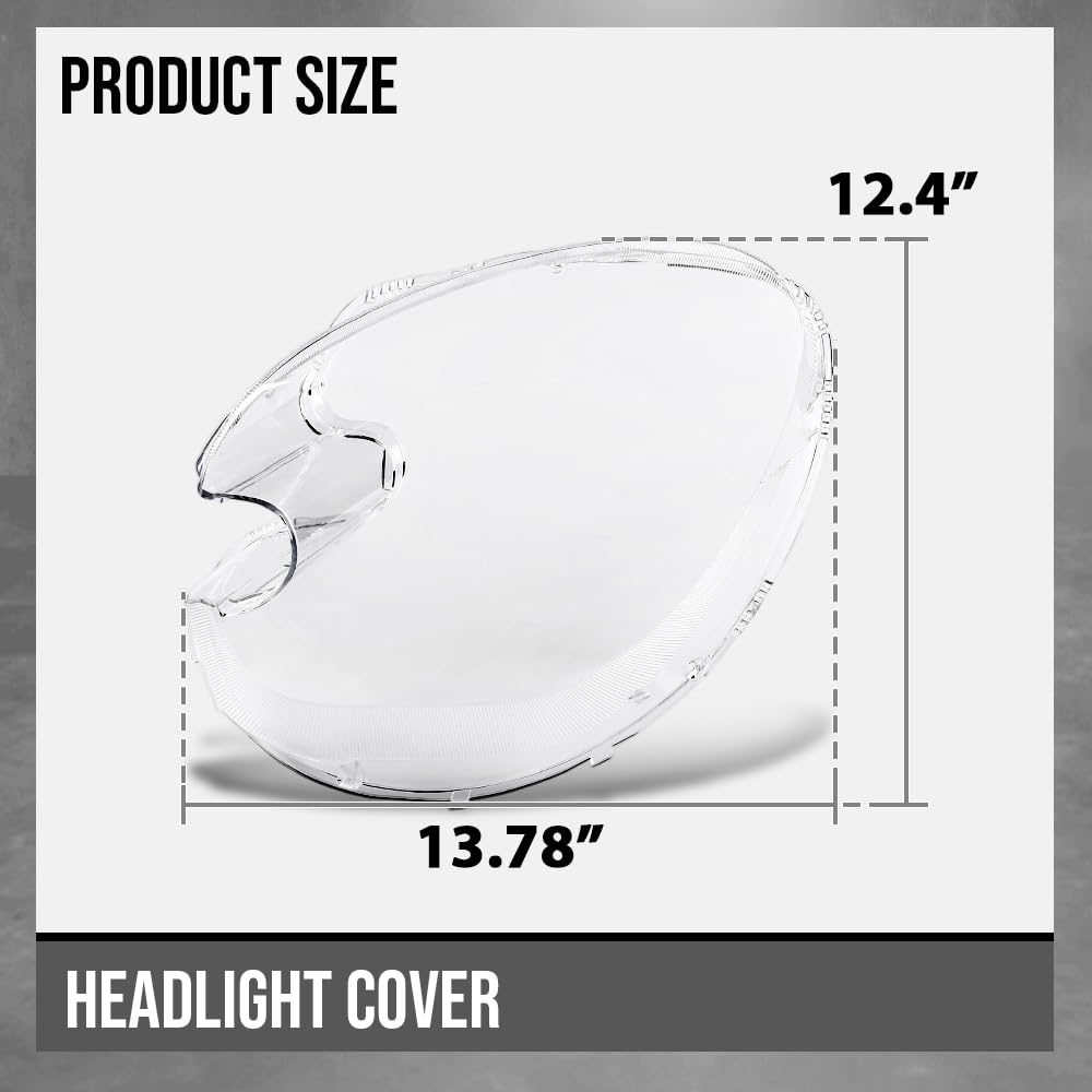 G-PLUS Headlight Lens Cover Compatible with Mini Cooper Countryman R60 2012-2016 Left & Right Pair Front Headlamp Lens Cover Clear