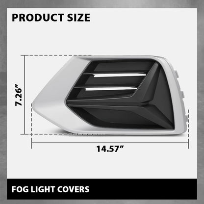 G-PLUS Pair Front Fog Light Covers, Compatible with Audi Q3 Prestige 2019/ Q3 (submodel: Komfort, Premium, Premium Plus, Progressiv, Technik) 2019-2023, Left Driver & Right Passenger Side 2PC