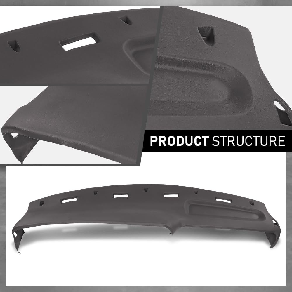 G-PLUS TPE Molded Dash Cover Brown Compatible with 1994 1995 1996 1997 Dodge Ram 1500/2500/3500